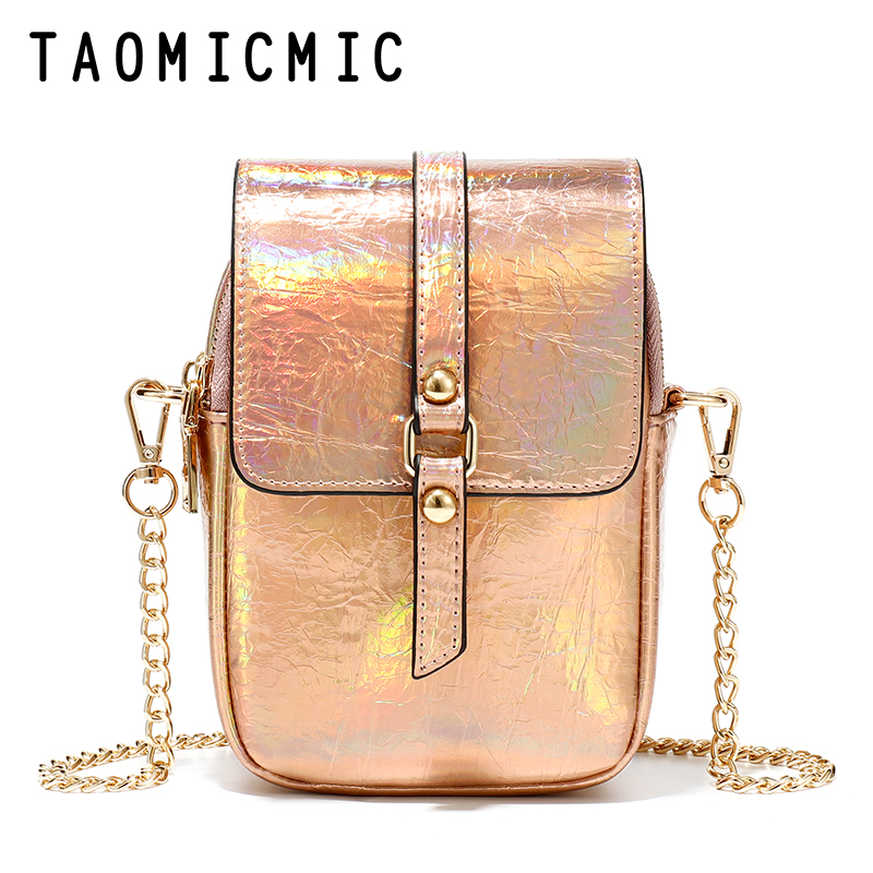 2019 Newest Style Mini Fashion hit pop reflect light For Young Girl PU Leather Cross body bags