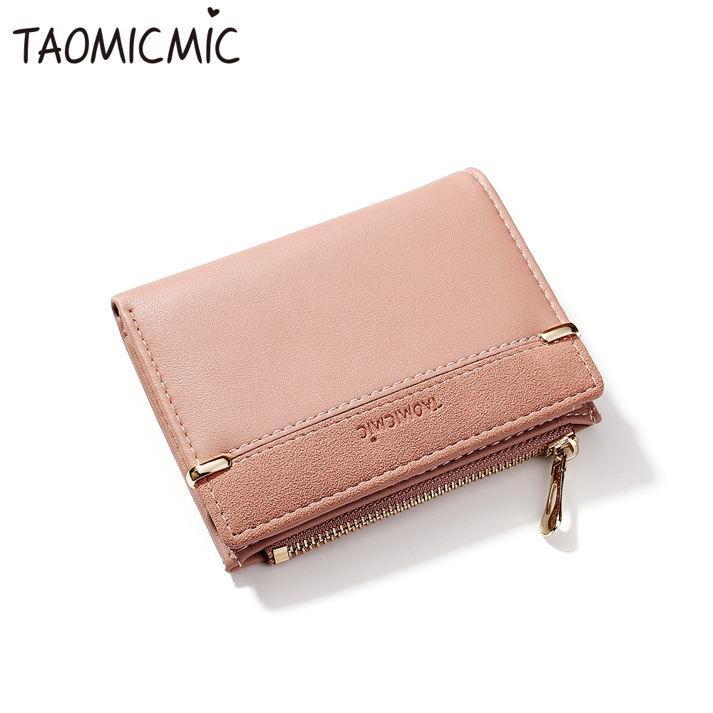 wholesales fashion Pu leather Credit card holder coins wallet short foldable women wallet