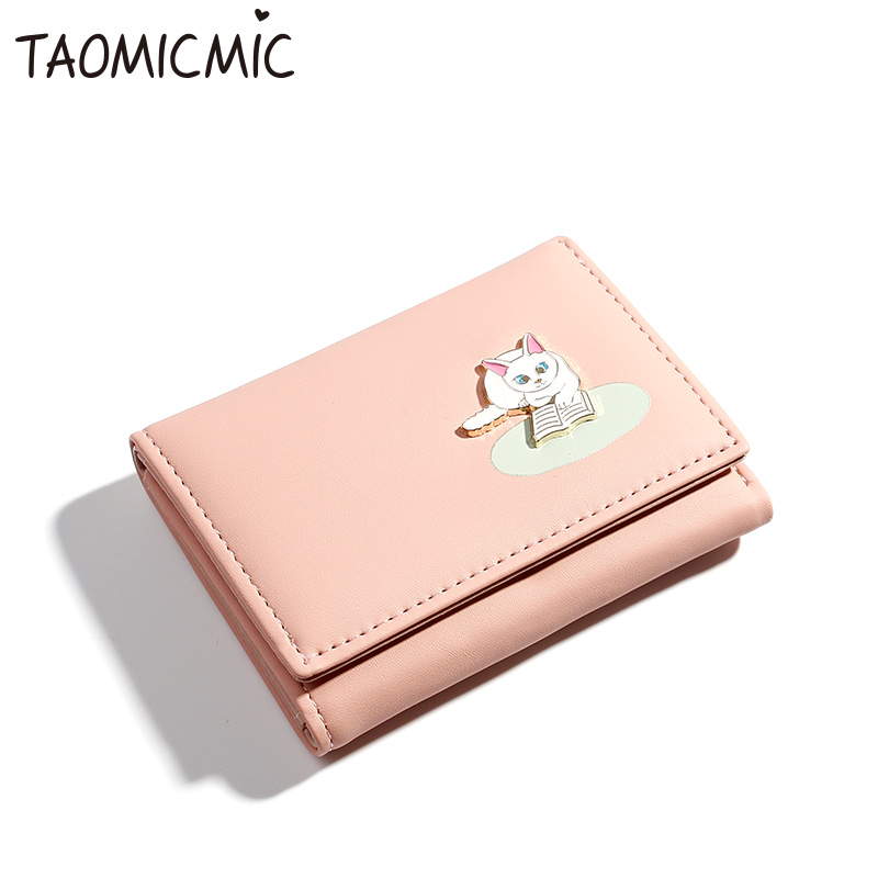 wholesales fashion Pu leather Credit card holder coins wallet short   foldable women wallet