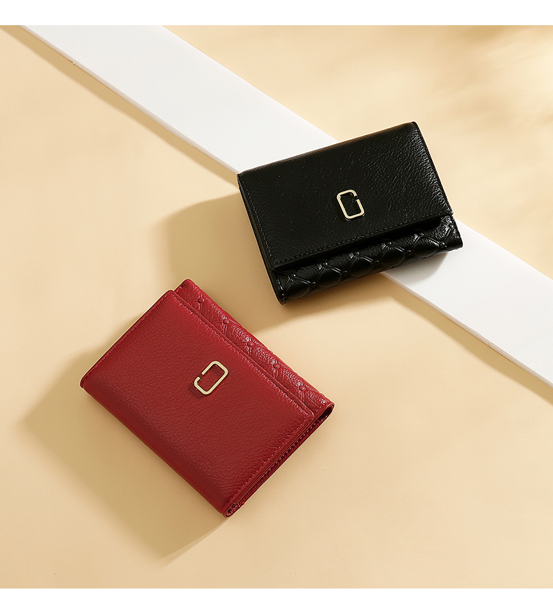 Taomicmic New Diamond type PU wallet multi-card three folding wallet Amazon hot selling short purse for ladies