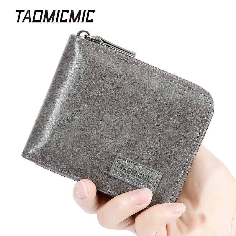 TAOMICMIC Factory Manufacturing Mens Wallet Large Capacity Men'S Money Clip Business Men'S Short Zipper With Excellent Quality