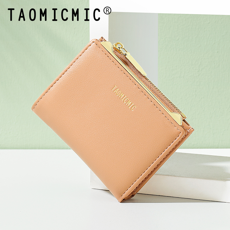 TAOMICMIC Large Capacity Purse Simple PU Card Holder two-fold Wallet Short Ladies Fashion Wallet with Favorable Prices