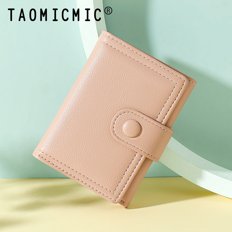TAOMICMIC Cross-border Fashion Girls Short Wallet Women's Purse Card Case PU Leather Waterproof Wallet 100percent Inspection