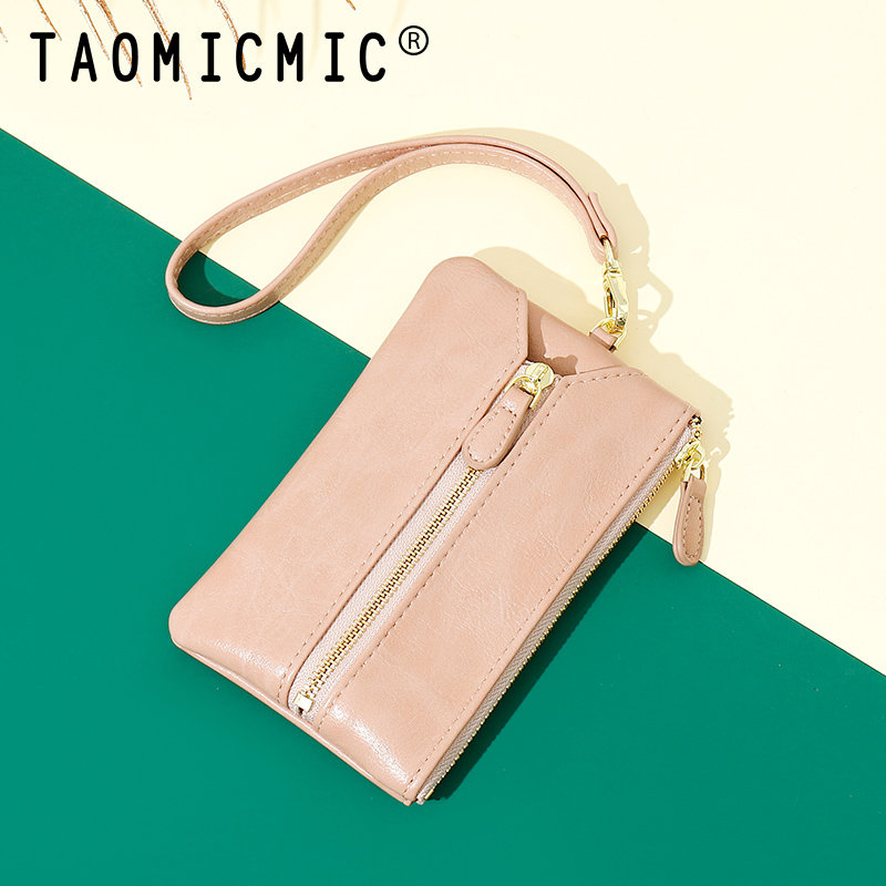 TAOMICMIC High Quality Portable Key Bag Casual Large Capacity Wrist Coin Bag With Zipper