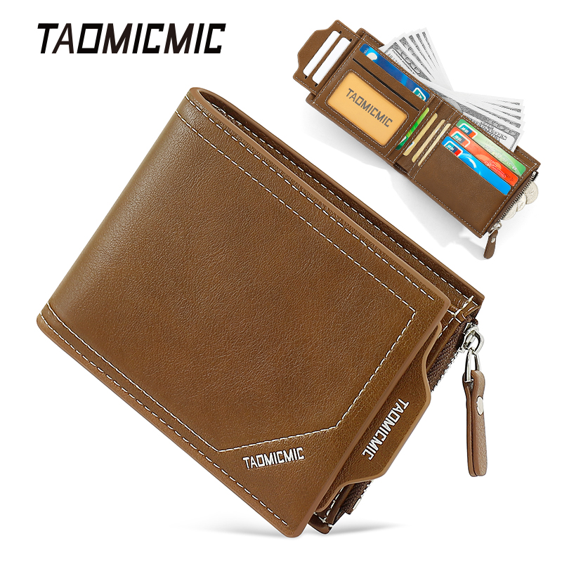 TAOMICMIC Europe And The United States High-End Pu Two-Fold Short Large Capacity Men'S Money Clip Brand Standard