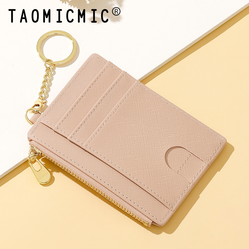 TAOMICMIC Glamorous Multi-Card Ladies Simple Wholesale Mini Card Bag For Portable Carried With Keychain Coin Purse