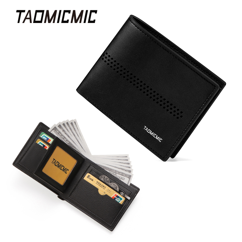 TAOMICMIC Business commute multi-card dollar wholesale short wallet leather cross-border male storage PU coin wallet