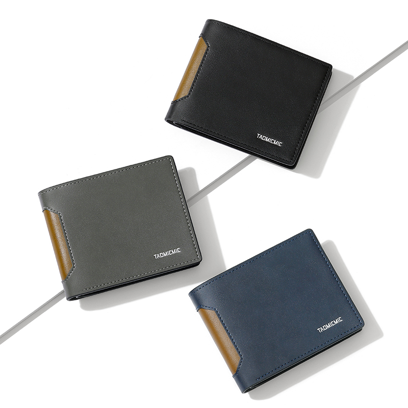 TAOMICMIC Retro Amazon large capacity multi-card wallet business men cross-border PU leather short wholesale purse