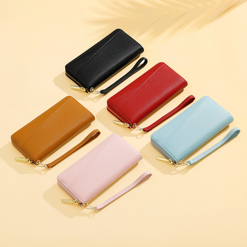 TOAMICMIC Senior large capacity women's long fashion niche handbag multi-functional documents foreign trade new zipper wallet