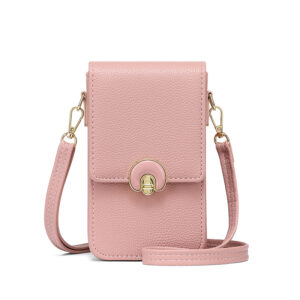 TAOMICMIC Women's Pu  Leather Phone Bag Easy Carry Card Holder for Daily Use (D7104-A)