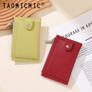 TAOMICMIC Women's Pu  Leather Card holder Purse Slim coin for Gift (Y9529)