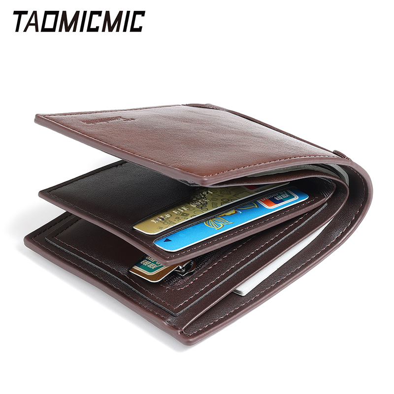 TAOMICMIC Short Men's Wallet PU Classic Bifold Durable Wallet For Present (S3291) - 图片 4