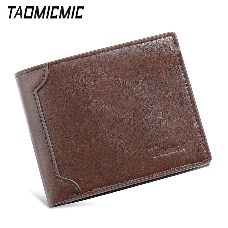 TAOMICMIC Short Men's Wallet PU Classic Bifold Durable Wallet For Present (S3291) - 图片 6