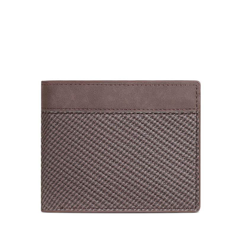 TAOMICMIC Men's Bifold Wallet PU Leather Spliced Textured Multi Card Slots For Gift (S3294)