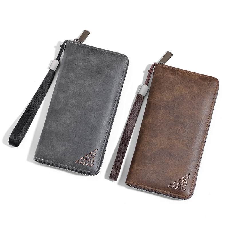TAOMICMIC Men's Vintage Wallet with Wrist Strap PU Leather Large Capacity For Daily Use (S3297) - 图片 7