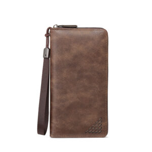 TAOMICMIC Men's Vintage Wallet with Wrist Strap PU Leather Large Capacity For Daily Use (S3297)