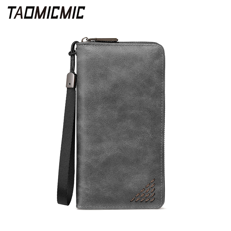 TAOMICMIC Men's Vintage Wallet with Wrist Strap PU Leather Large Capacity For Daily Use (S3297) - 图片 5