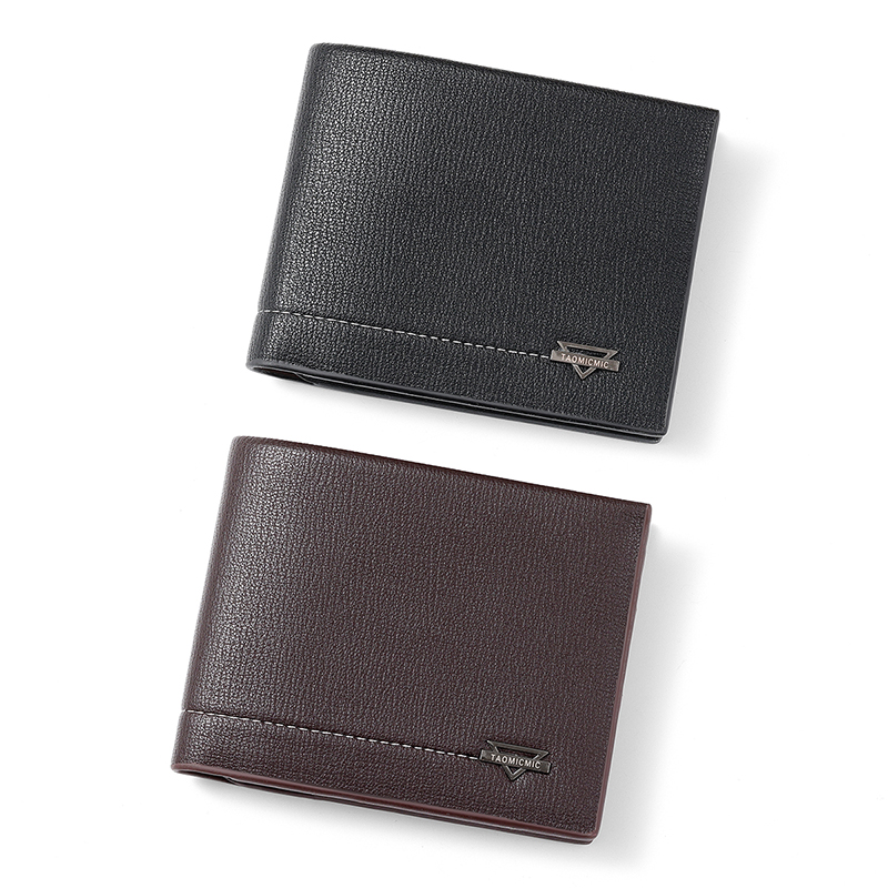 TAOMICMIC Men's Bifold Wallet PU Leather Large Capacity Short Purse for Gift (S3302) - 图片 7