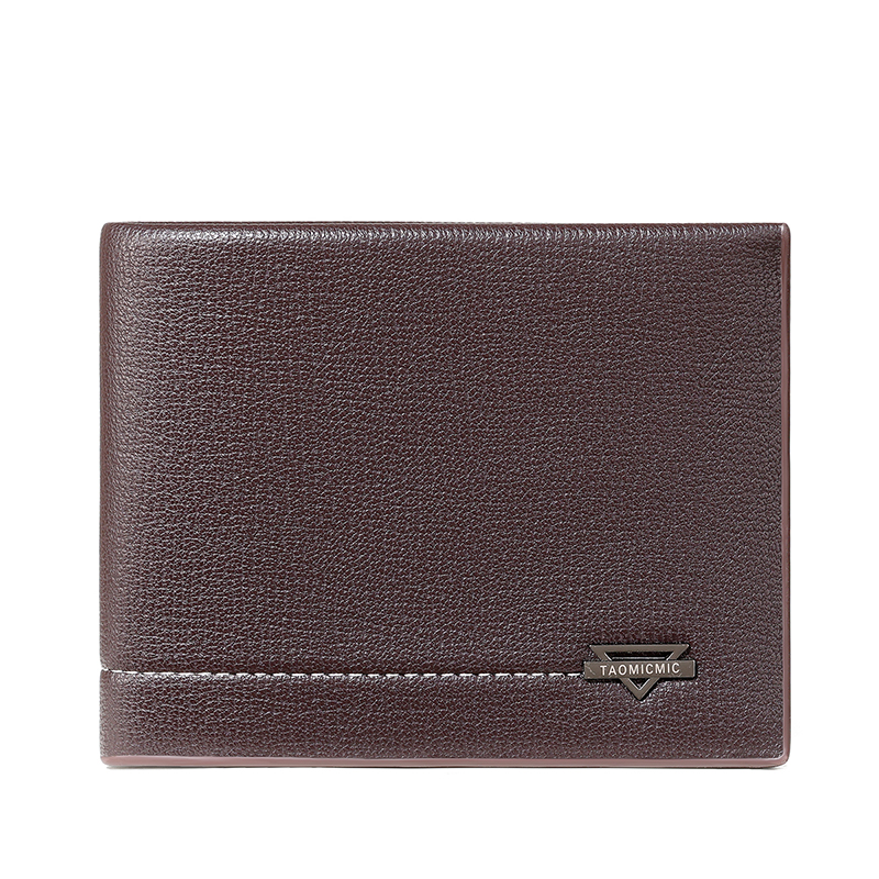 TAOMICMIC Men's Bifold Wallet PU Leather Large Capacity Short Purse for Gift (S3302)