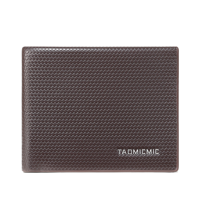 TAOMICMIC Men's Bifold Wallet Textured PU Leather Durable Large Capacity For Business(S3304)