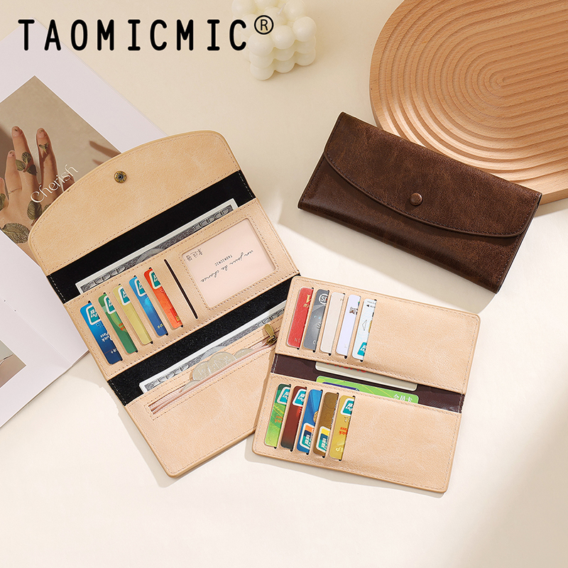 TAOMICMIC Women's Long Wallet PU Leather Envelope Design Multi Card Cash Storage For Gift (Y9438) - 图片 6