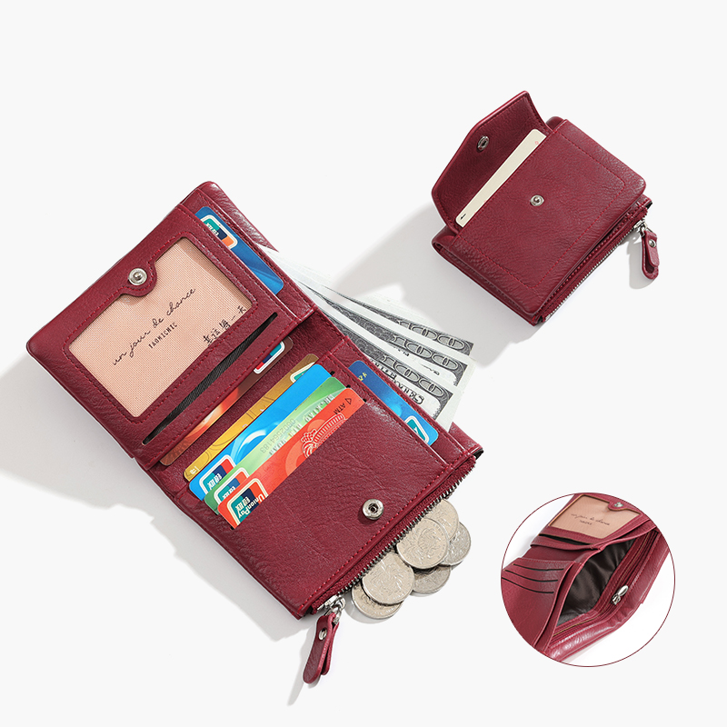 TAOMICMIC Women's short Wallet PU Leather Multi Card Coin Storage For Daily Use(Y9361) - 图片 6