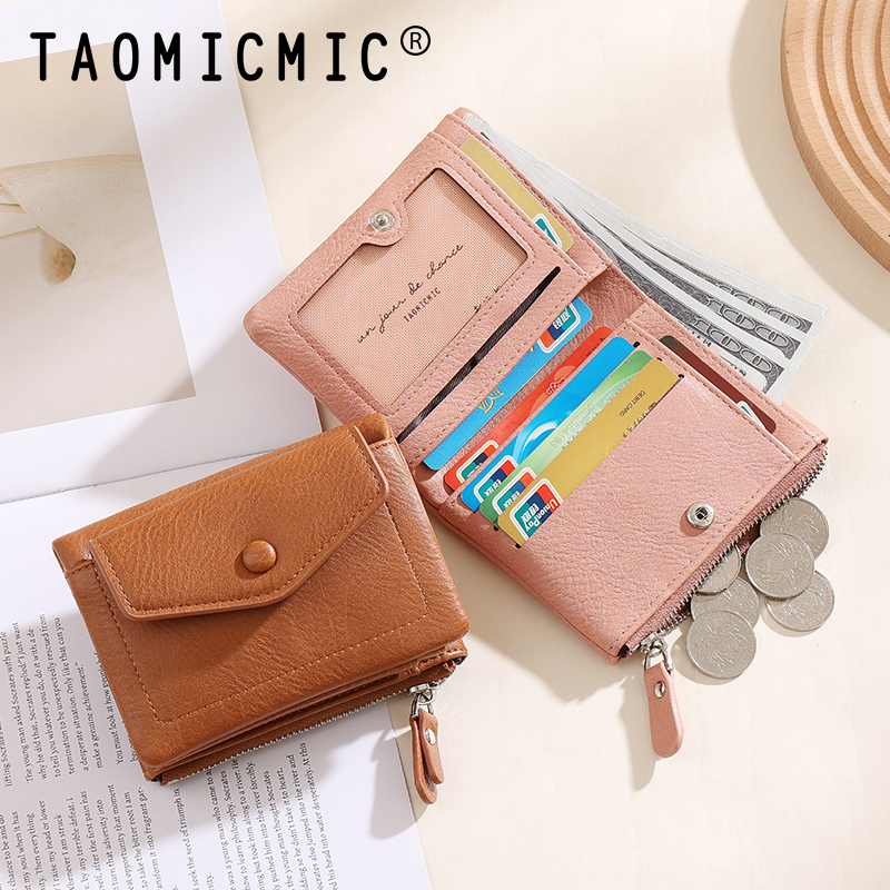 TAOMICMIC Women's short Wallet PU Leather Multi Card Coin Storage For Daily Use(Y9361) - 图片 5