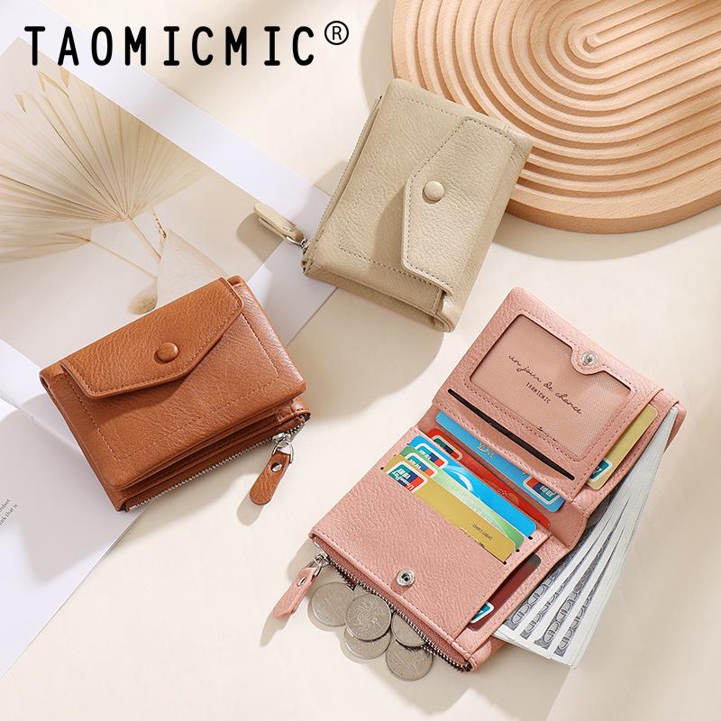 TAOMICMIC Women's short Wallet PU Leather Multi Card Coin Storage For Daily Use(Y9361) - 图片 7