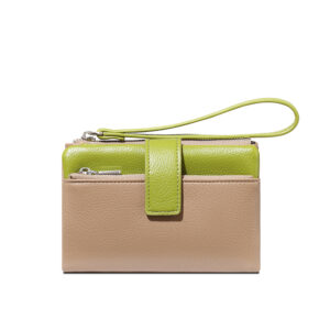 TAOMICMIC Women’s Wristlet Wallet Two-tone PU Leather Durable Coin Pocket For Daily Use(Y9395)