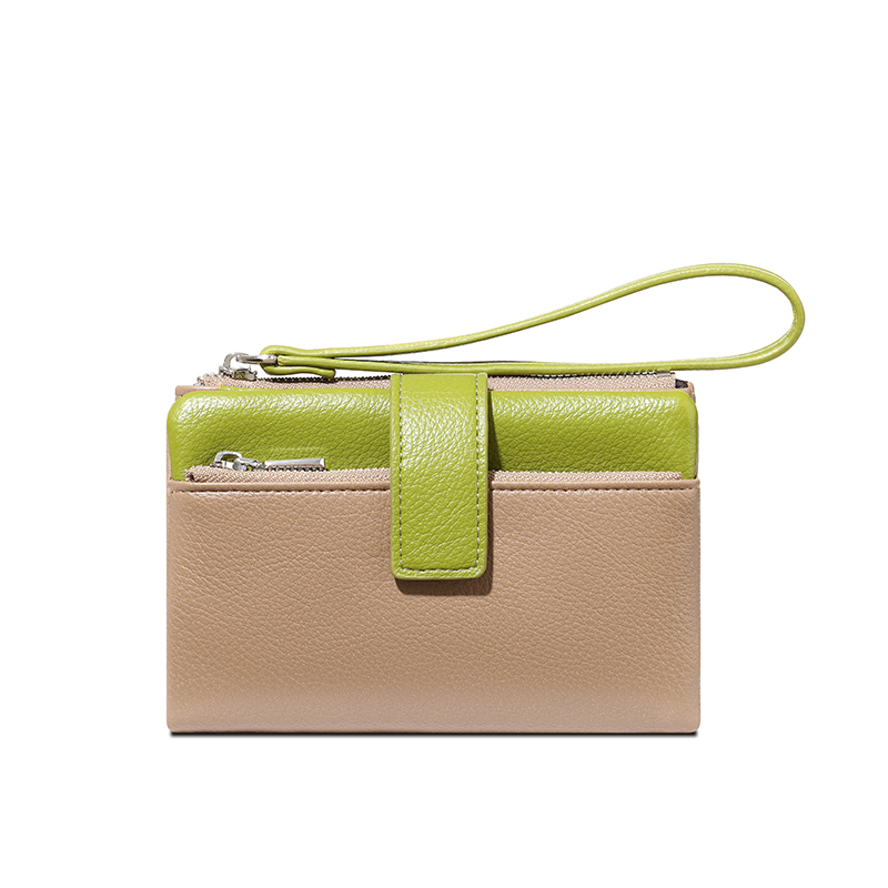 TAOMICMIC Women’s Wristlet Wallet Two-tone PU Leather Durable Coin Pocket For Daily Use(Y9395)