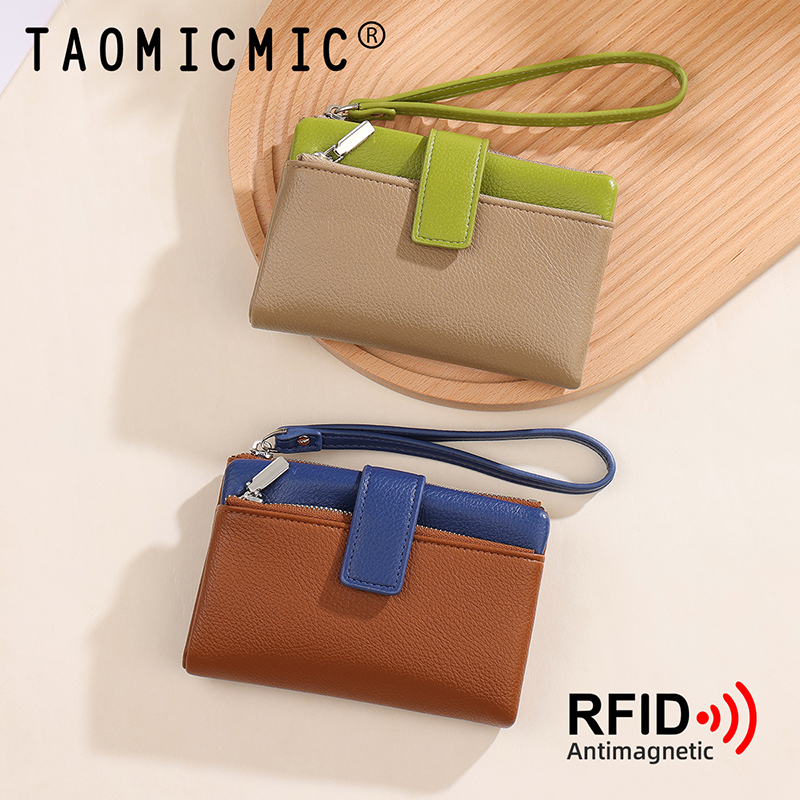 TAOMICMIC Women’s Wristlet Wallet Two-tone PU Leather Durable Coin Pocket For Daily Use(Y9395) - 图片 8