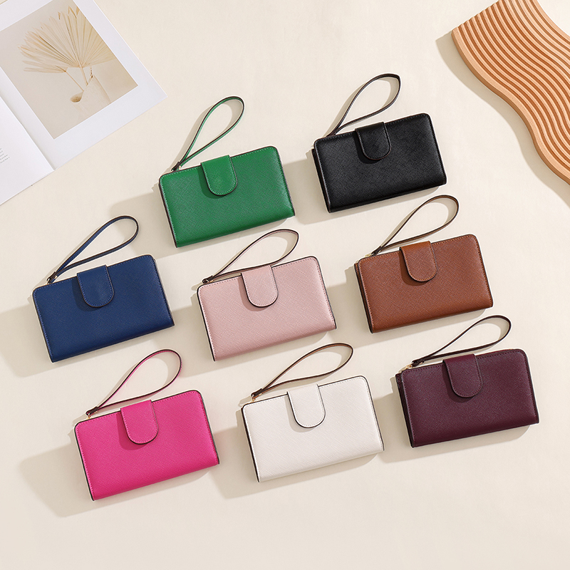 TAOMICMIC Women's Wrist Strap Wallet Cross Grain PU Leather Functional Purse For Gift(Y9399) - 图片 9
