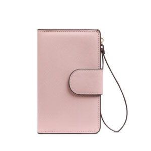 TAOMICMIC Women's Wrist Strap Wallet Cross Grain PU Leather Functional Purse For Gift(Y9399)