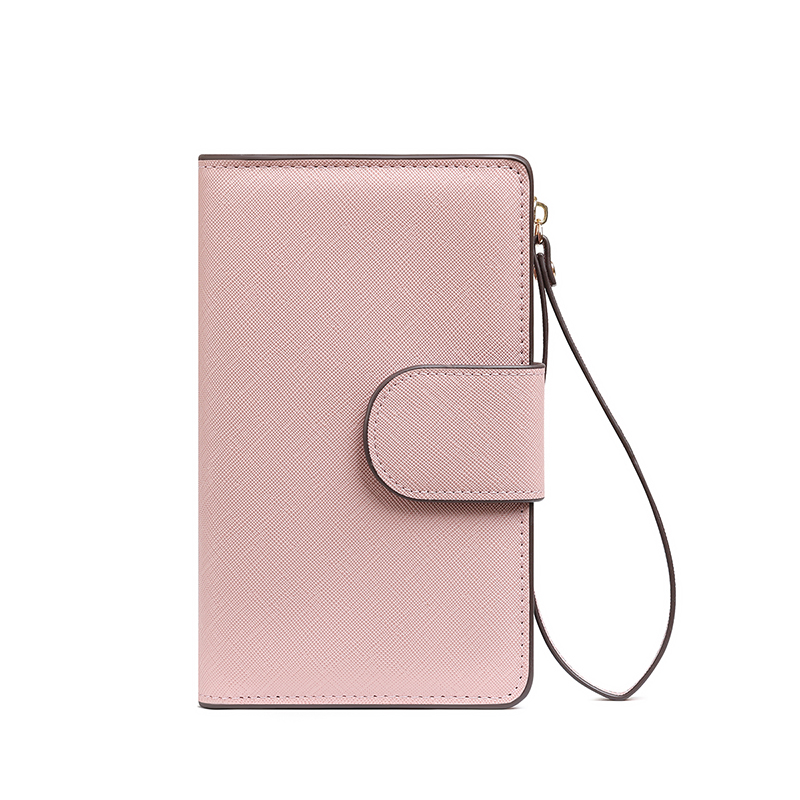 TAOMICMIC Women's Wrist Strap Wallet Cross Grain PU Leather Functional Purse For Gift(Y9399)