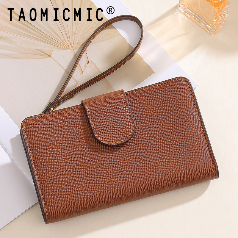 TAOMICMIC Women's Wrist Strap Wallet Cross Grain PU Leather Functional Purse For Gift(Y9399) - 图片 8