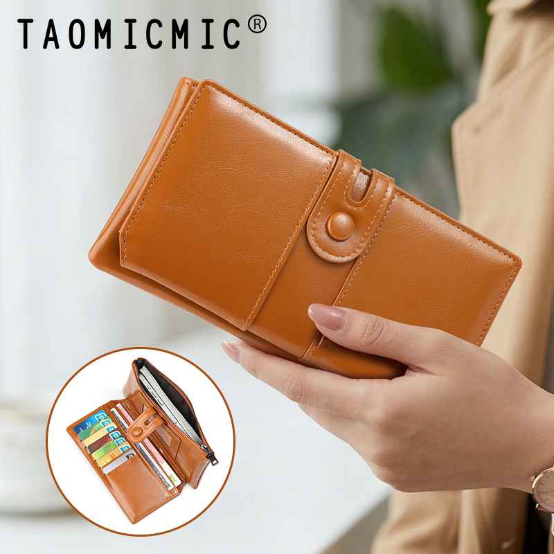 TAOMICMIC Women's Long Wallet Glossy PU Leather Large Capacity For Daily Use (Y9409) - 图片 5