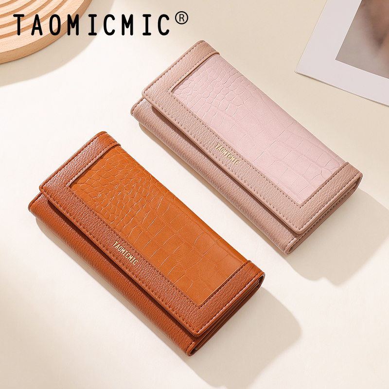 TAOMICMIC Women's Long Wallet Crocodile Pattern Creative PU Leather Multi-slot Loose For Daily Use (Y9425) - 图片 8