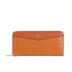 TAOMICMIC Women's Long Wallet Crocodile Grain PU Leather Two Tone Large Capacity For Gift (Y9461)