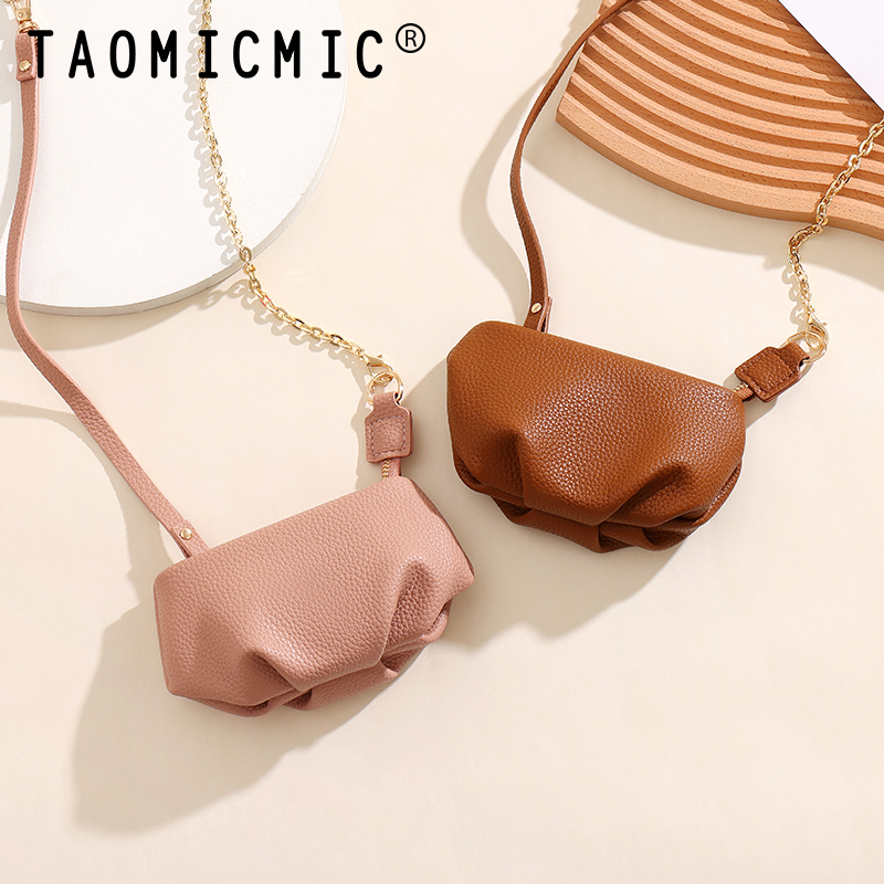 TAOMICMIC Women Shoulder Bag PU Leather Metal Chain Decor Portable For Daily Use(Y9470) - 图片 4