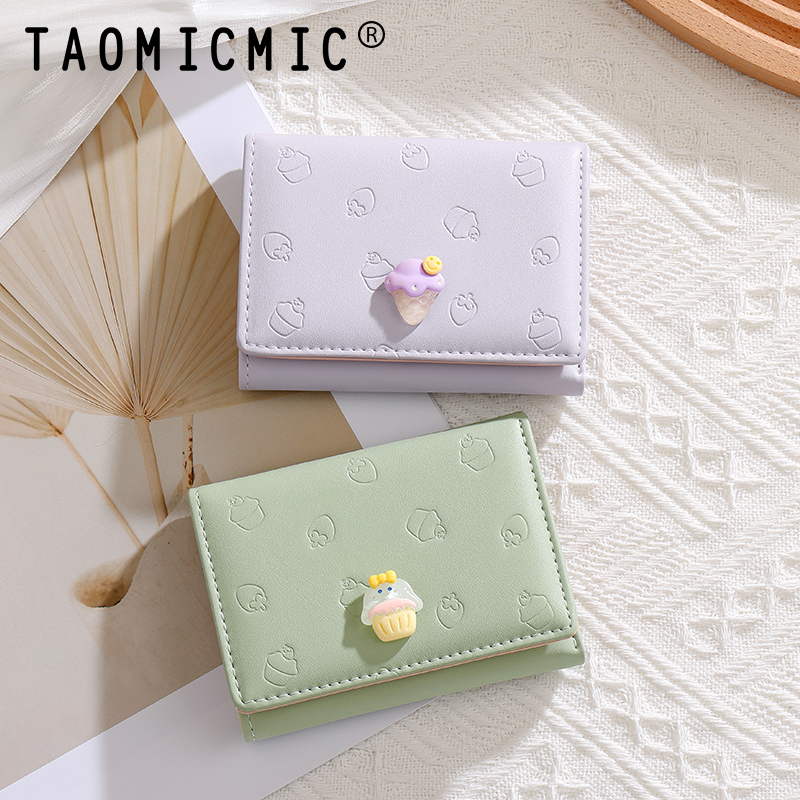TAOMICMIC Women's Short Wallet PU Leather Embossed Pattern Slim Lightweight For Gift(Y9471) - 图片 7