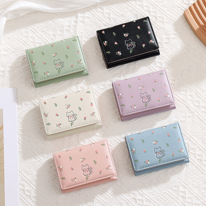 TAOMICMIC Women's Short Wallet Mini Tri Fold Multi Card Slots Lightweight For Gift(Y9473) - 图片 9