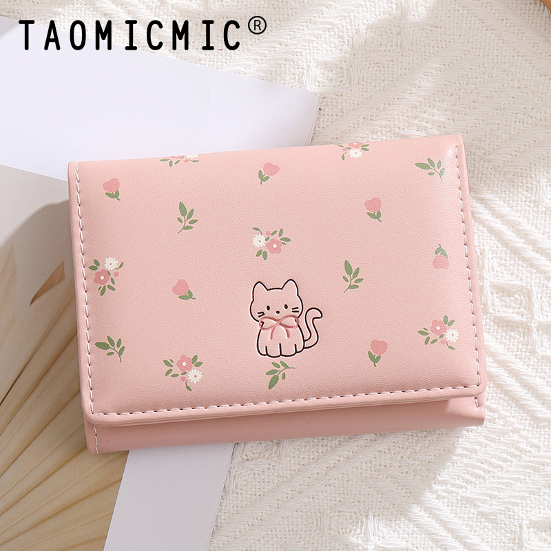 TAOMICMIC Women's Short Wallet Mini Tri Fold Multi Card Slots Lightweight For Gift(Y9473) - 图片 7