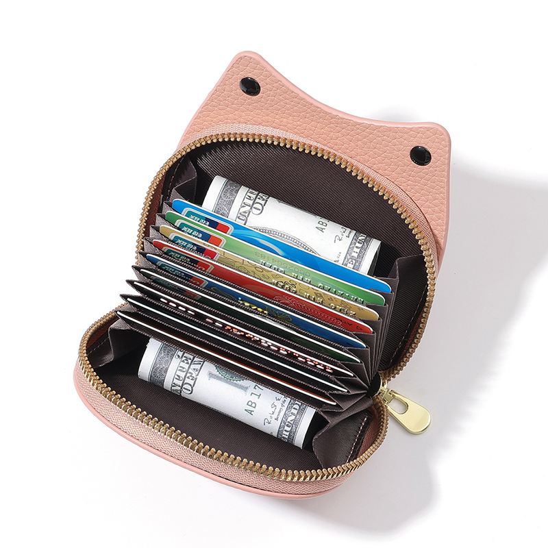 TAOMICMIC Cartoon Frog Card Holder PU Accordion Card Wallet Mini Zipper Coin Bag For Girls(Y9475) - 图片 3