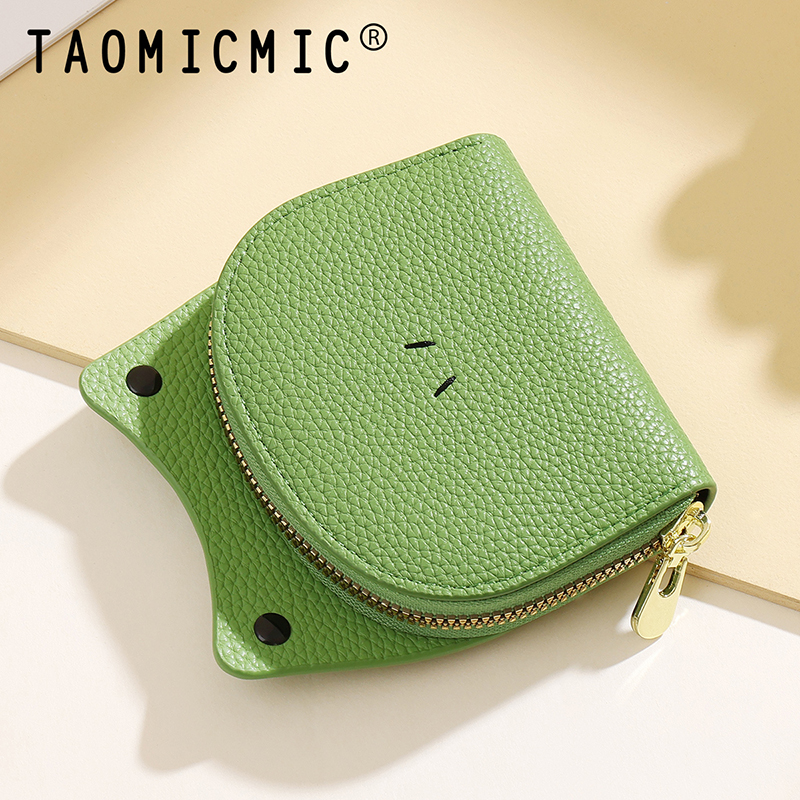 TAOMICMIC Cartoon Frog Card Holder PU Accordion Card Wallet Mini Zipper Coin Bag For Girls(Y9475) - 图片 7