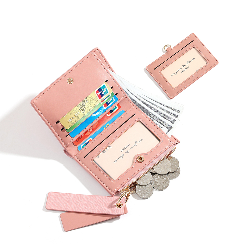 TAOMICMIC Women's Short Wallet Two-tone Portable Card Coin Storage For Gift (Y9485) - 图片 4
