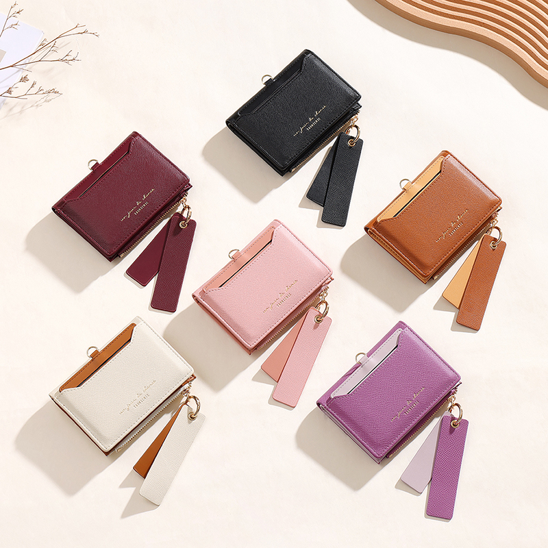 TAOMICMIC Women's Short Wallet Two-tone Portable Card Coin Storage For Gift (Y9485) - 图片 9