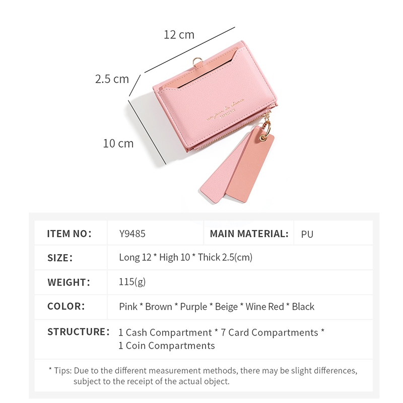 TAOMICMIC Women's Short Wallet Two-tone Portable Card Coin Storage For Gift (Y9485) - 图片 3