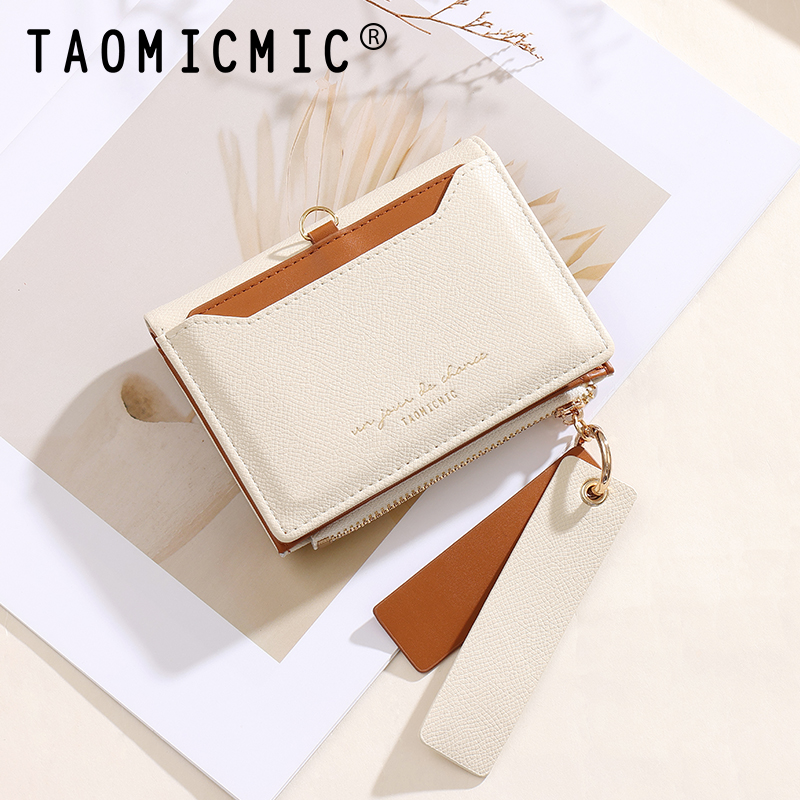 TAOMICMIC Women's Short Wallet Two-tone Portable Card Coin Storage For Gift (Y9485) - 图片 7