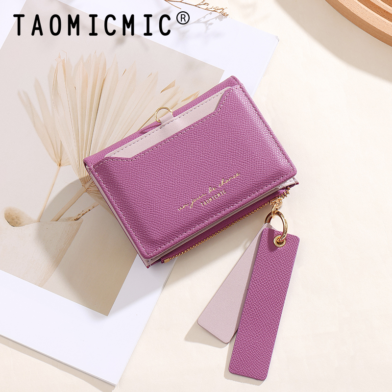 TAOMICMIC Women's Short Wallet Two-tone Portable Card Coin Storage For Gift (Y9485) - 图片 8