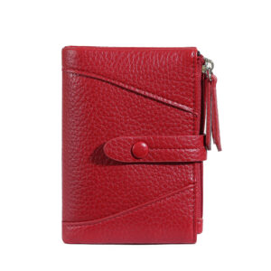 TAOMICMIC Women's Short Wallet Lychee Grain PU Leather Large Capacity For Gift (Y9487）